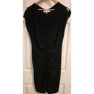 Gerard Darel Black Dress Size 44 12/14 Womens Poly Knit Stretchy